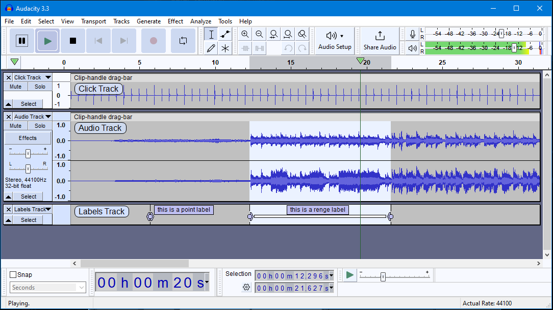 Audacity screenshot 1