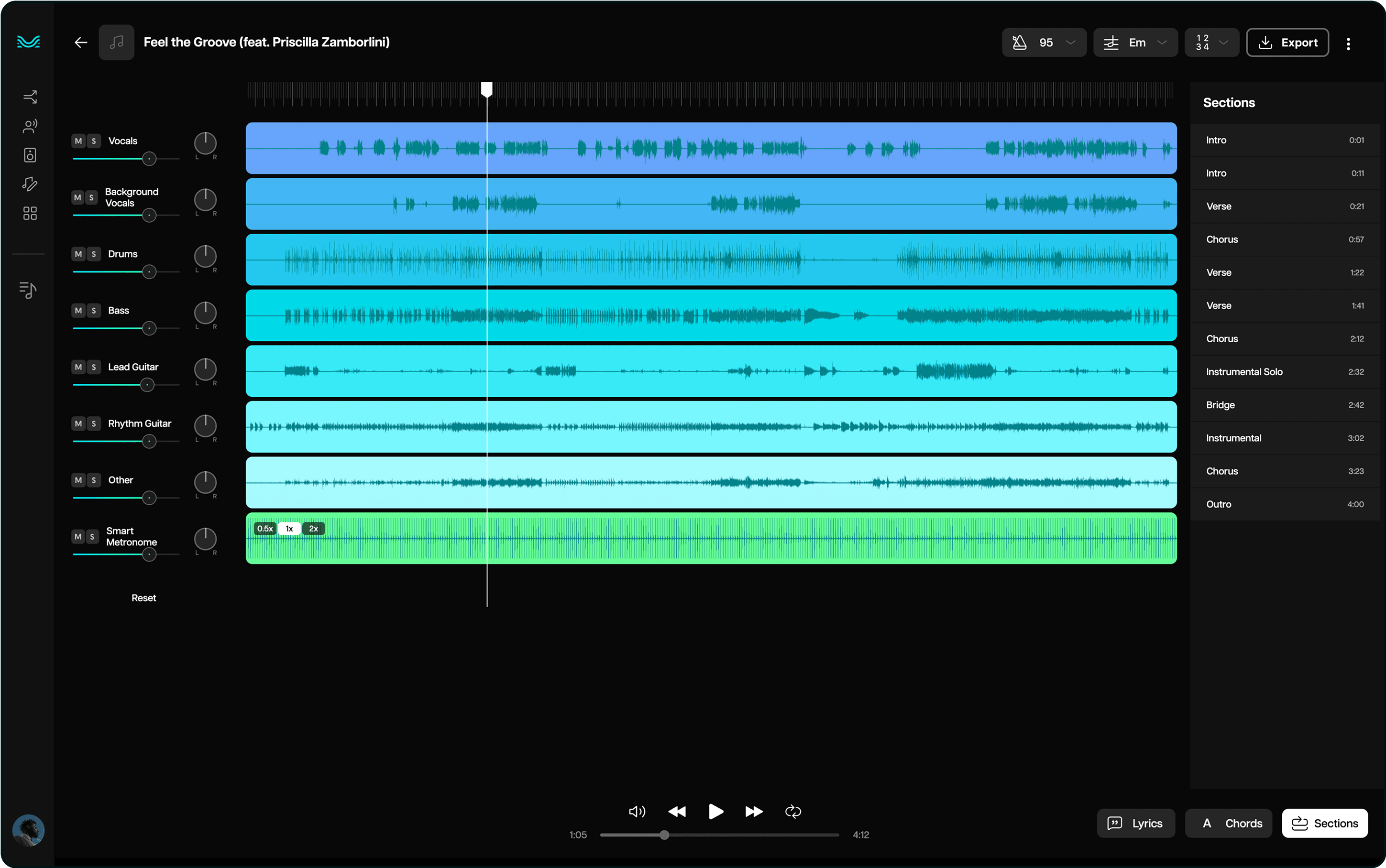 Moises screenshot 1