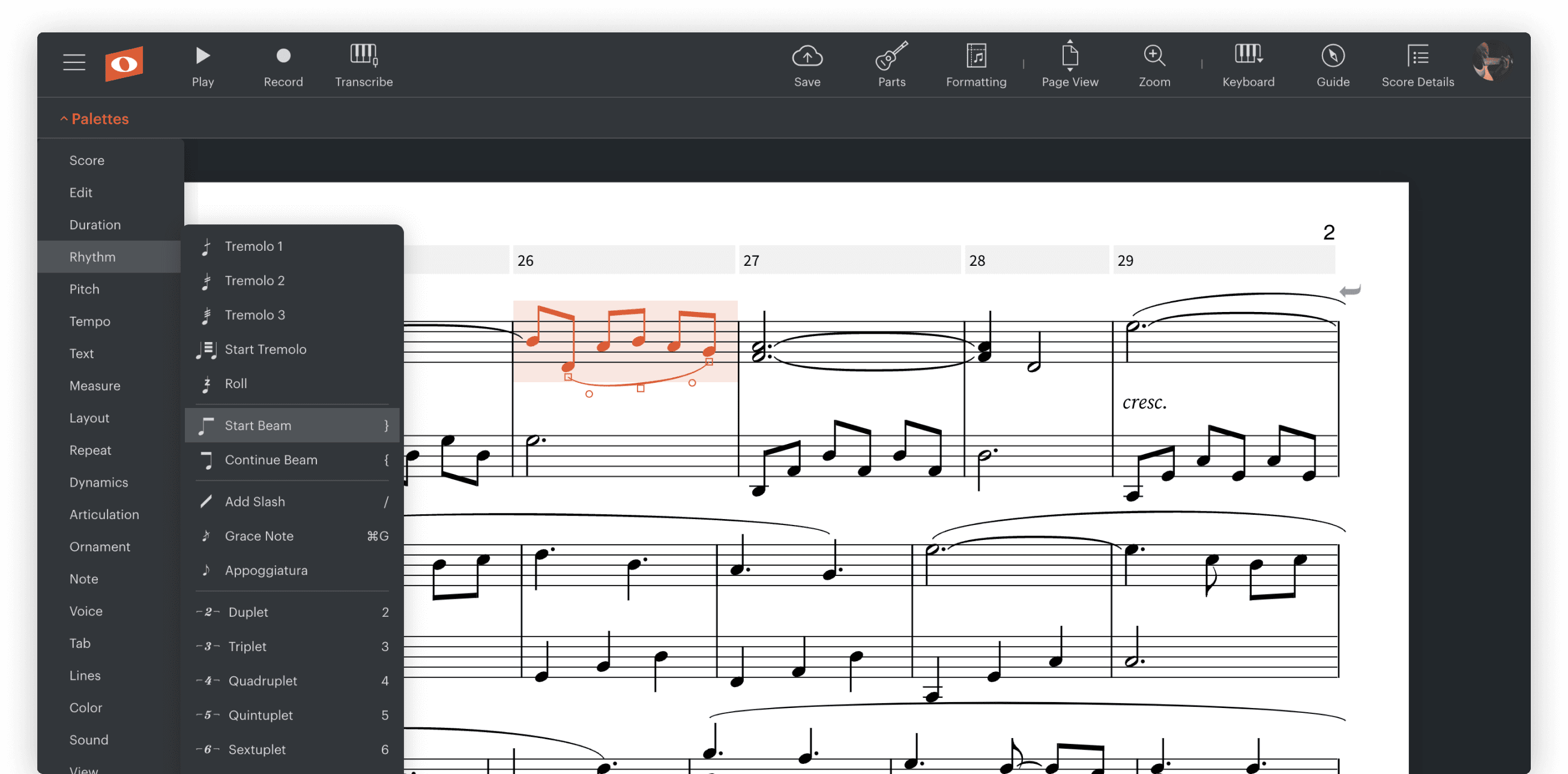 Noteflight screenshot 1