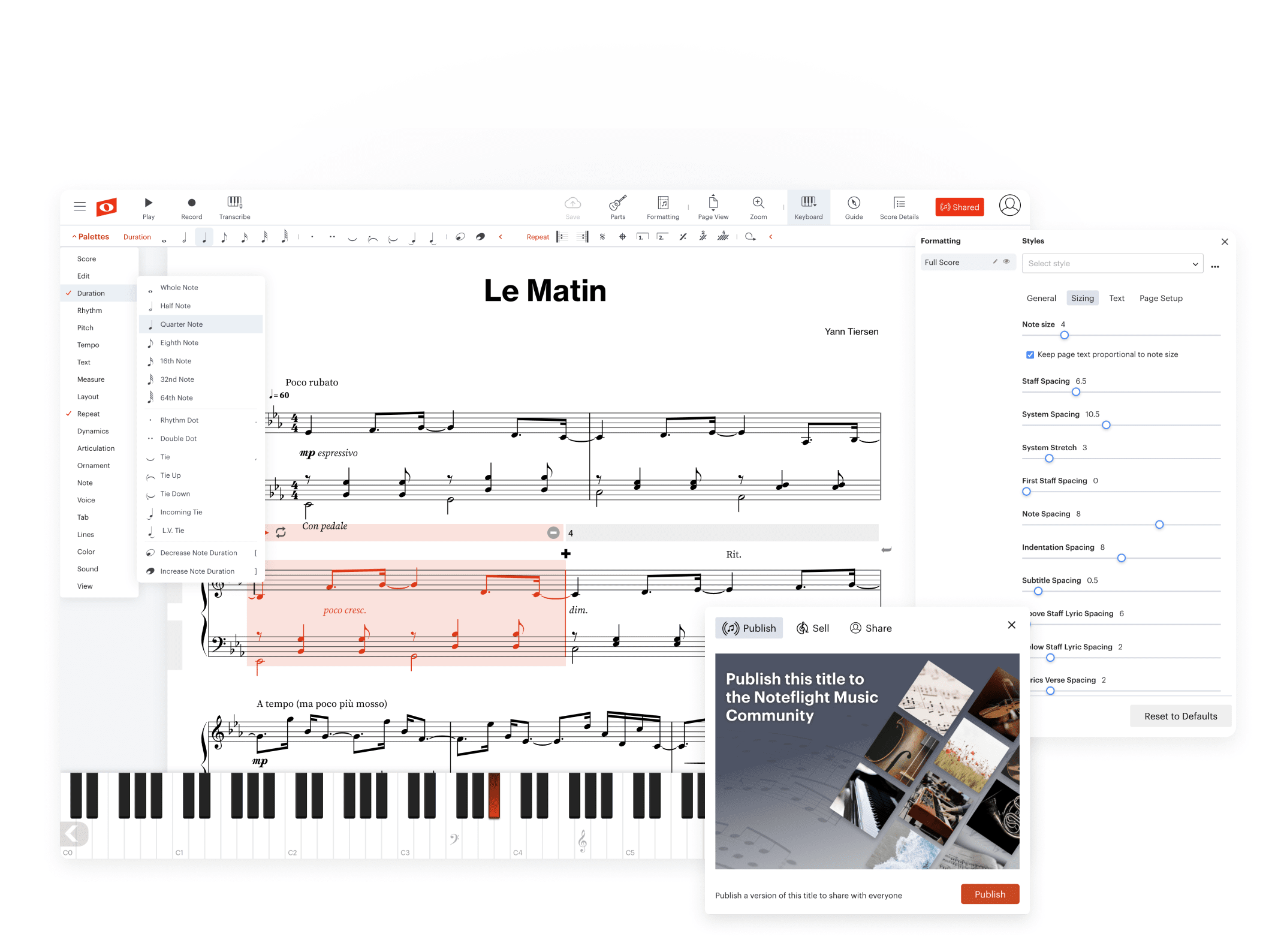 Noteflight screenshot 2