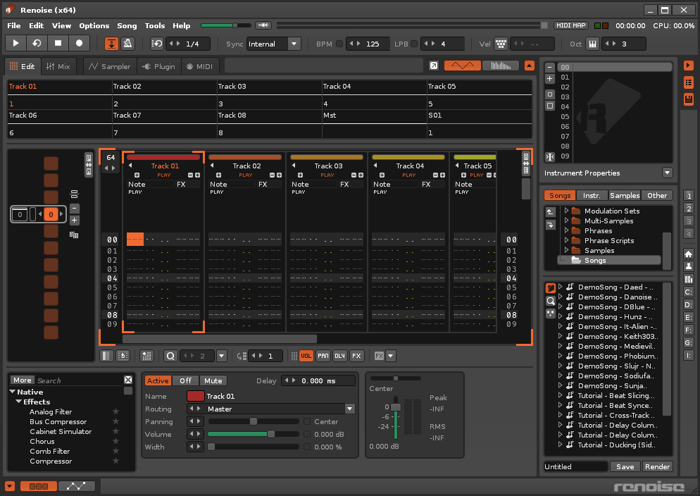 Renoise screenshot 1