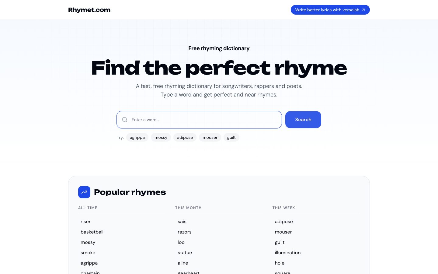 Rhymet screenshot 1