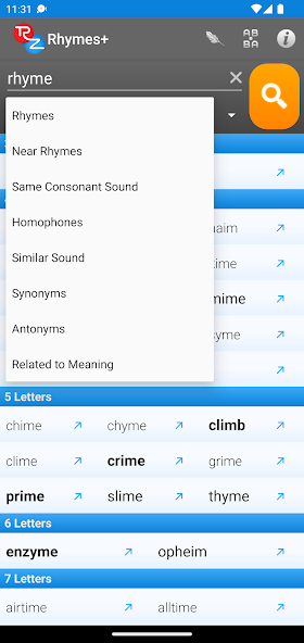RhymeZone screenshot 3